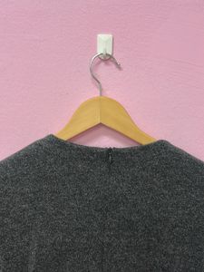 Chic Grey Ruched Dress
