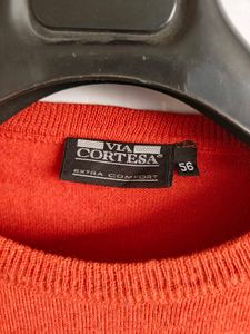 Orange Crew Neck Sweater