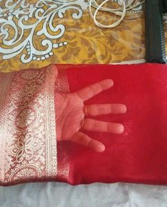 Red Organza Saree ❤️