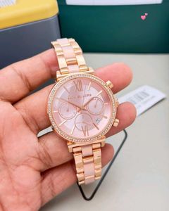 Michael Kors Rose Gold Watch with Crystals