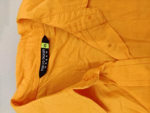 Vibrant Orange Oversized Shirt