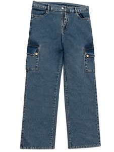 Blue Denim Cargo Pants