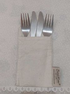 Sara Home "Easy Living" Cutlery Pouch.