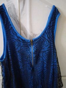 Blue Lace Tank Top