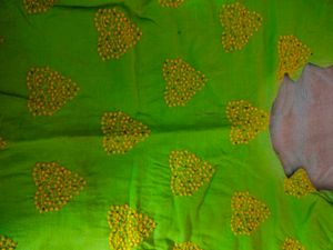 Green &amp; Yellow Embroidered Salwar Kameez
