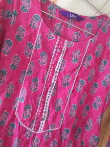Vibrant Pink Printed Kurta