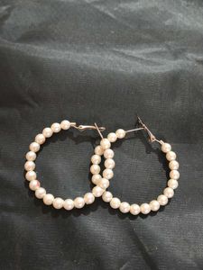 Elegant Pearl Hoop Earrings and plan