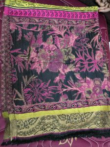 Floral Print Ethnic Shawl