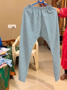 Blue &amp; White Printed Kurta Set