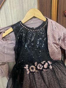 Girls Sequins Party Dress with Jacket