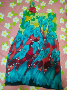 Vibrant Floral One-Shoulder Dress