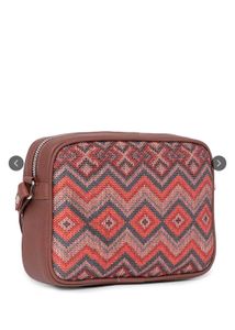 Zouk Geometric Pattern Crossbody Bag