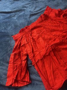 Red Off-Shoulder Top