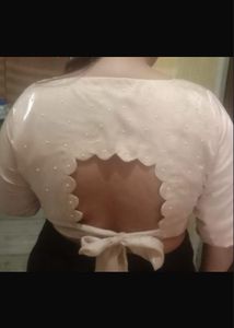 beautiful beige ready to wear saare(2 minute)