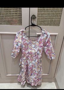 Boho Paisley Print Mini Dress