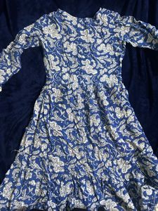 Boho Blue Floral Maxi Dress
