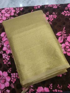 Elegant Golden tissue Saree for Special Occasions