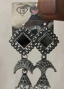 Peacock Design Jhumka Earrings