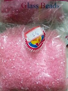 Pink Glass Beads for Crafts