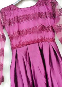 Elegant Purple Ethnic Gown