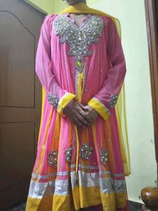 Beautiful Pink &amp; Yellow Pakistani Dress