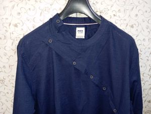 Max Stylish Men's Navy Blue Kurta