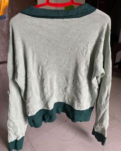 New Stylish Two-Tone Button-Up Cardigan/Shrug