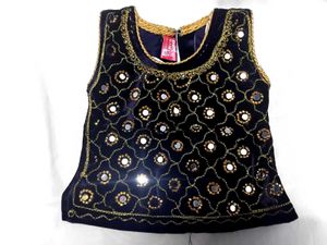 Stunning Orange &amp; navy blue  Lehenga Choli