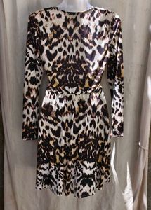 I. Stylish Leopard Print Wrap Dress