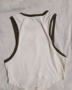 White "Never Mind" Crop Top