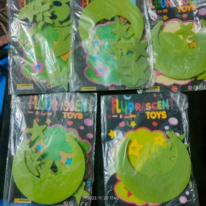 5 Celling Stickers Moon Star