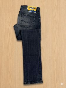 Jack &amp; Jones Men's Blue Distressed Slim Fit Jeans