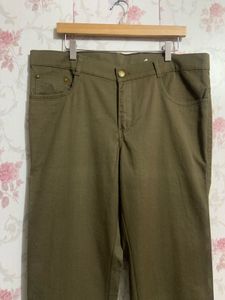 Olive Green Casual Pants