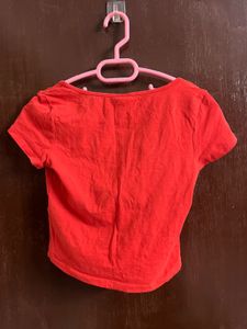 Red Cropped Tee