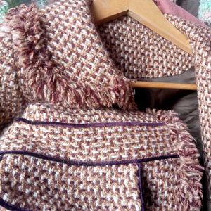 Vintage-Style Tweed Coat