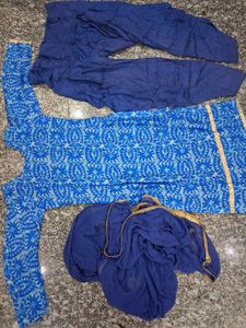 Blue Kurta Set with Dupatta