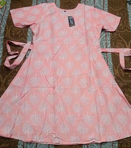 Pink Tree Print Kurta