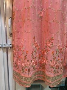 Beautiful Embroidered Peach Kurta
