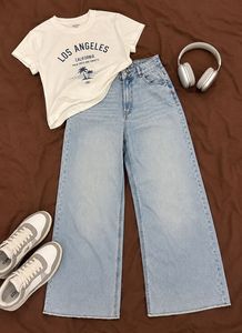 Light Wash Wide Leg Jeans