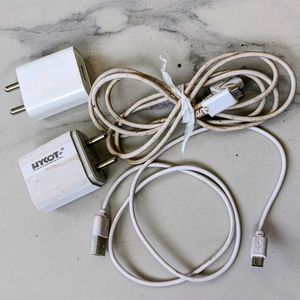 USB Charger &amp; Micro Cable Set, (pack 2 )