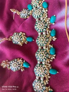 Elegant Green &amp; Gold Jewelry Set
