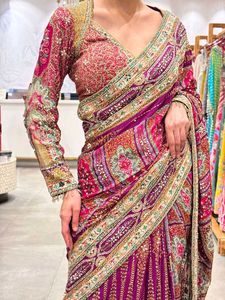 Exquisite Embroidered Silk Saree