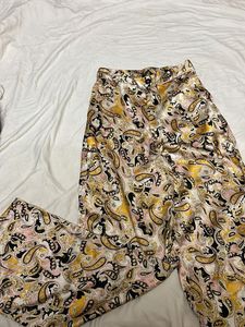 Paisley Print Wide Leg Trousers