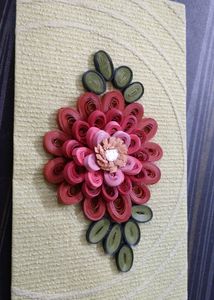 Envelope Design With Qilling Flower