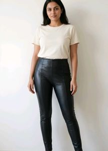 Stylish Faux Leather Pants S/M