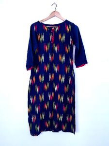 Navy Blue Printed Kurta (Women's)