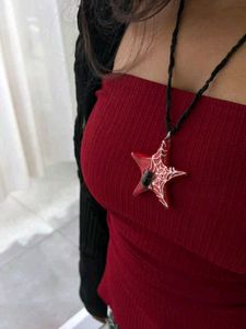 Red Heart Eye Pendant Necklace
