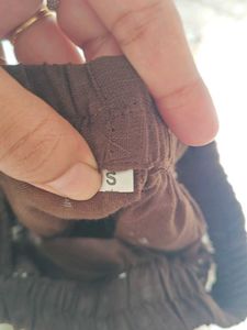 Comfortable Brown Linen-Look Pants
