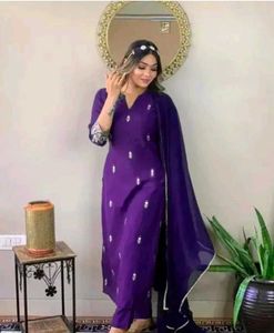 🚫 Free delivery Elegant Purple Kurta Set