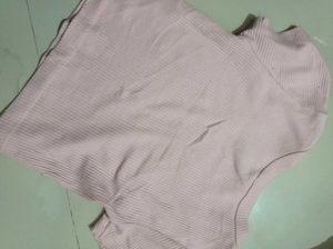 Ribbed Pink Cropped Top